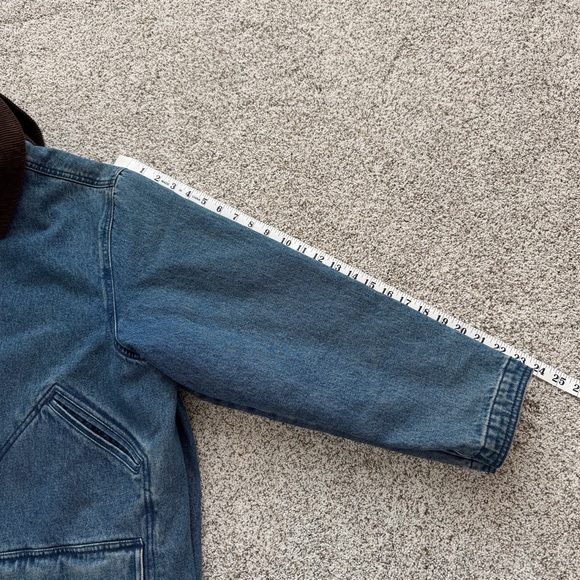 EUC Woolrich Women’s Denim Wool Blanket Lined Chore Barn Coat Jacket Sz XL - Picture 10 of 10